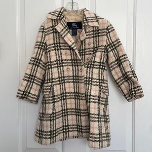 Girls Burberry Plaid Coat